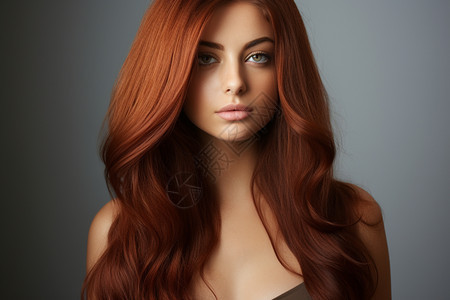 护发素广告女性健康红发图片
