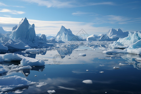 全球变暖北极冰川图片