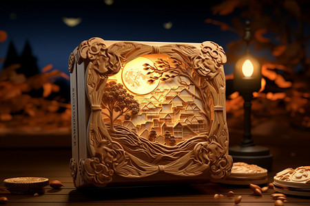 中秋佳节礼盒背景图片