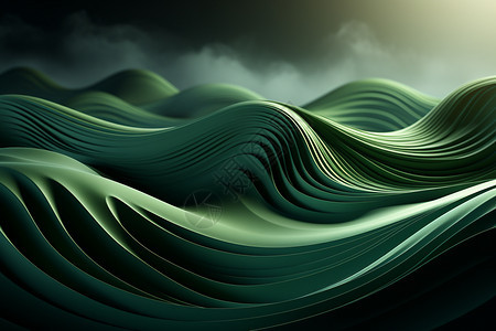 绿色抽象流体背景图片