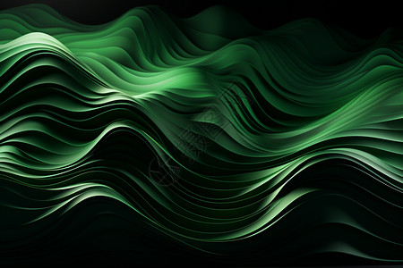 绿色波浪壁纸图片