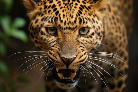 危险的野生豹子图片