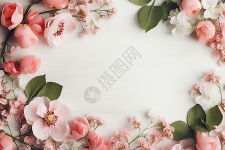 花卉植物背景新鲜粉白花朵白色背景背景