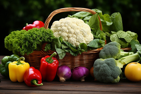 健康的蔬菜堆图片