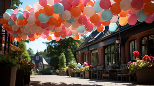 户外装饰的活动气球图片