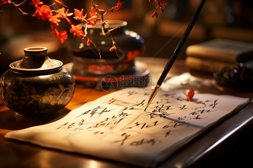 传统书法作品高清图片下载-正版图片600443808-摄图网
