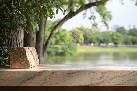 木板桌面美丽的风景背景