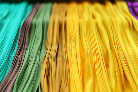 工厂纺织的丝绸材料图片