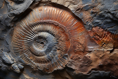 古生物动物化石背景图片