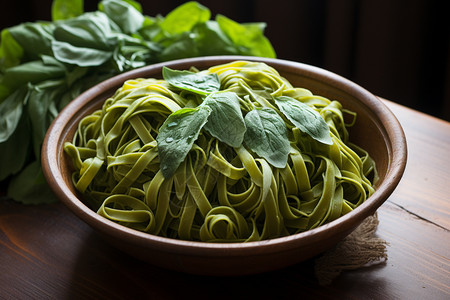 传统美食的蔬菜面高清图片