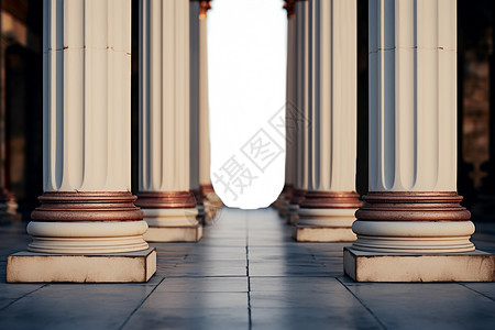 罗马风户外柱子装饰图片
