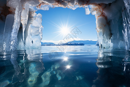 美丽的冰川景观图片