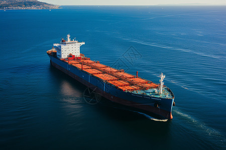 运输货物的货船背景图片