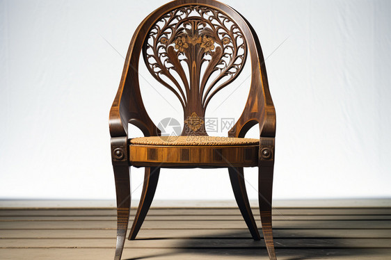 复古木质雕刻椅子图片