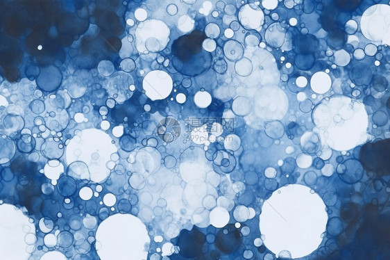 水中的蓝泡泡图片