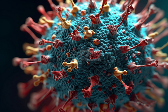 变异的病毒细胞图片