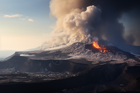 火山爆发图片