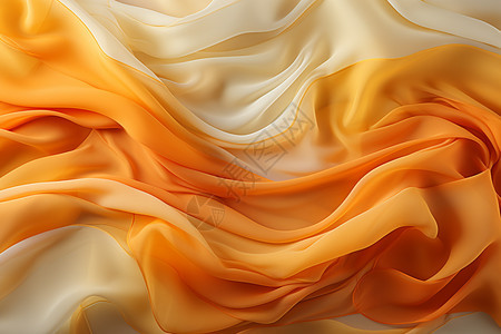柔软的橙色丝绸织物图片