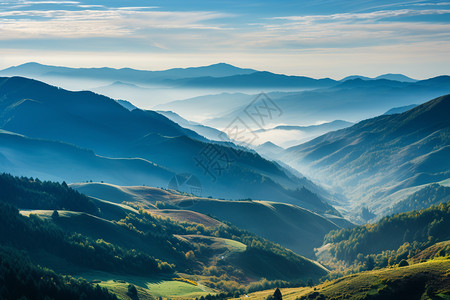 夏季乡村的美丽景观图片