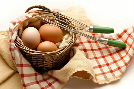 打蛋器和鸡蛋背景图片