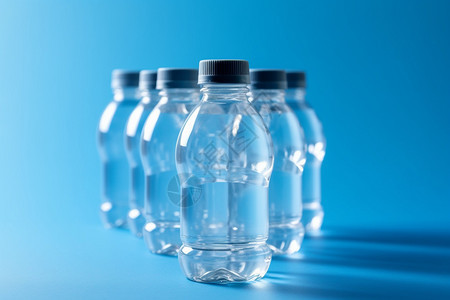 六个透明水瓶图片
