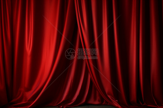 剧院的红色幕布图片