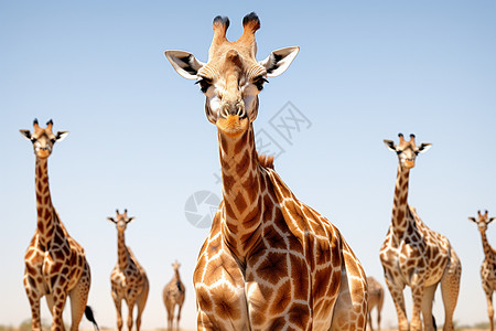 野生的长颈鹿动物图片