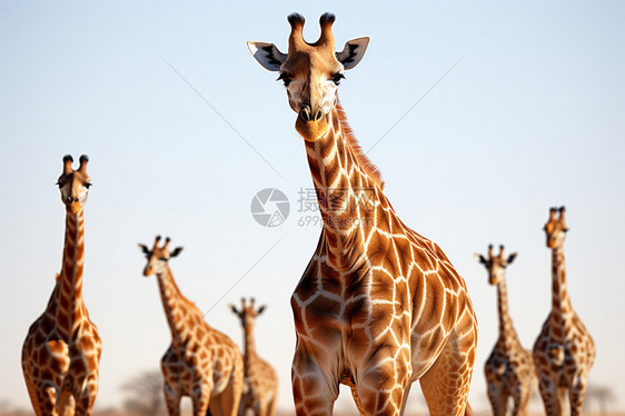 食草动物的长颈鹿图片