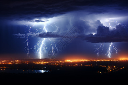 壮观的雷暴景观图片