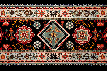 传统民族刺绣工艺的织物背景