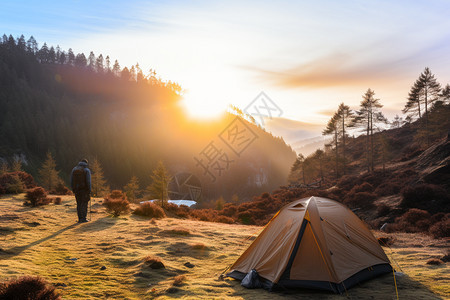 冒险的登山者图片