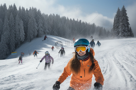 奥地利的滑雪道图片