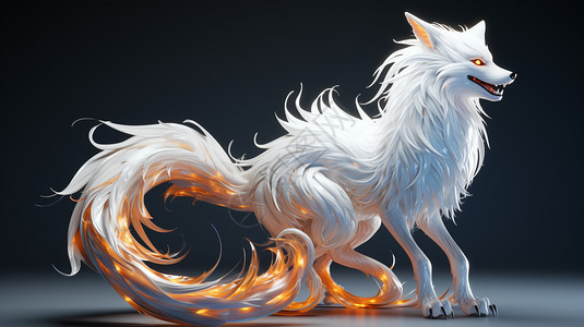 神话幻想的白狐图片