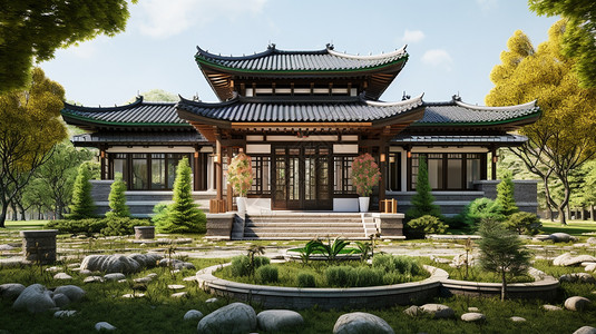 新中式别墅的设计图片