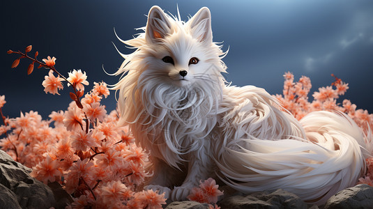 梦幻的白狐图片