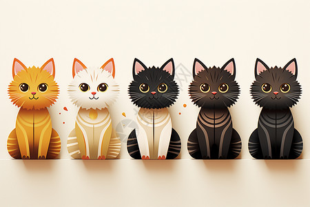 开发一系列猫图标设计图片