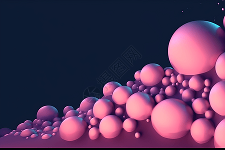 3d抽象粉色球形状图片