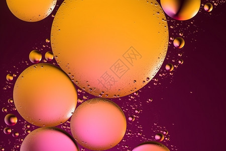 粉黄色气泡背景图片
