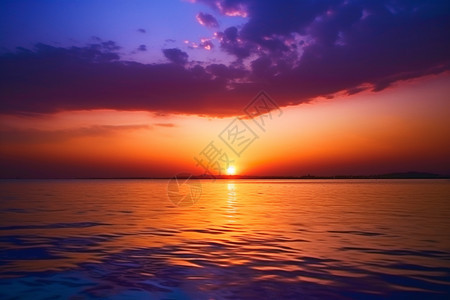日落时的风景和海洋图片