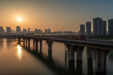 户外建筑的交通轨道图片