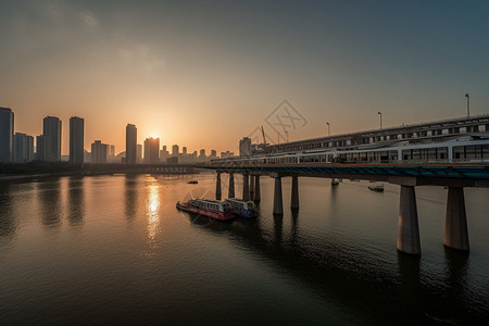 城市中的轨道交通图片