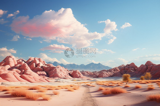 沙漠中的奇观风景图片