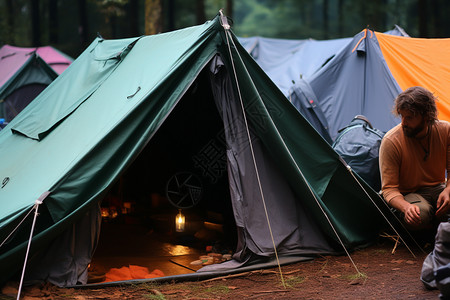 旅游露营的帐篷图片