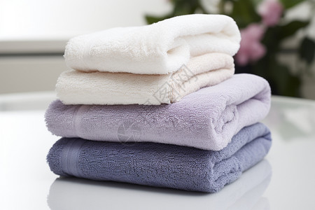 家用纺织品家用柔软的毛巾背景