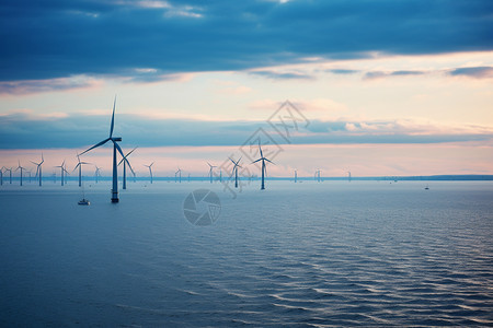 新能源海上大风车图片