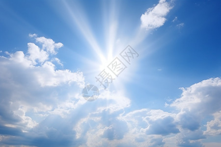 穿透白云的太阳背景图片