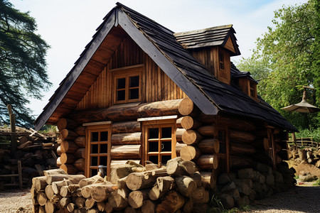 木制小屋图片