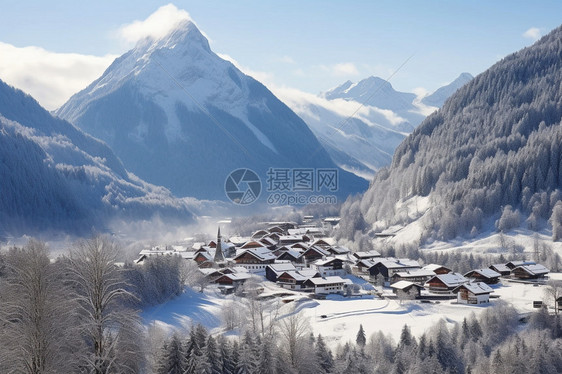 雪山壮丽的风景图片