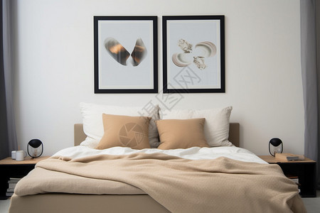 现代卧室的风格背景图片