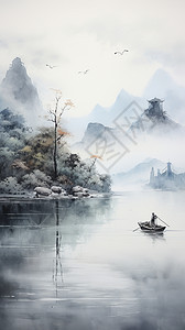 中国传统山水画图片